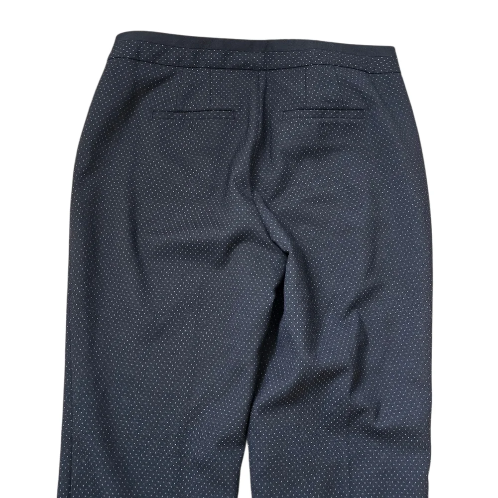 Talbots Micro Dot Midnight Blue Straight Leg Trousers